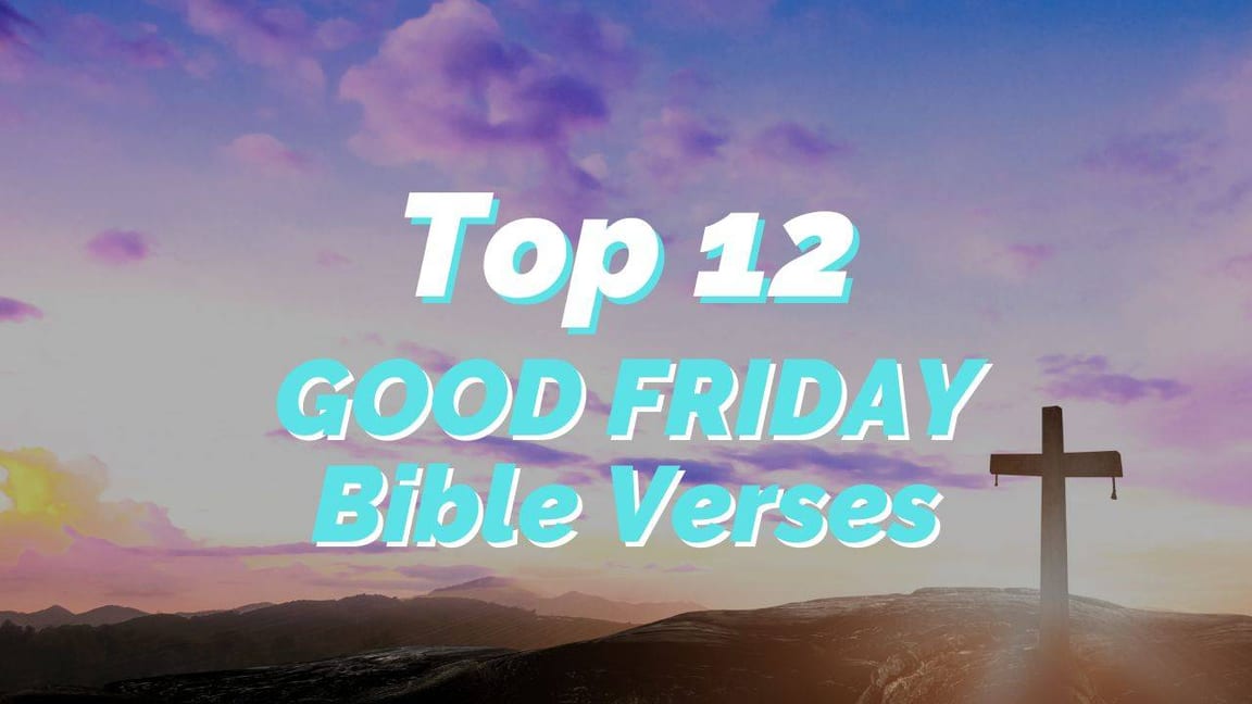 Open Bible with cross in the background for Good Friday verse reflection