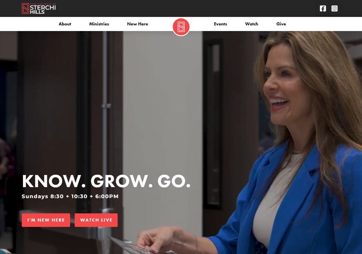 The Church at Sterchi Hills website screenshot
