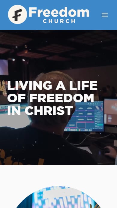 Freedom Church mobile view