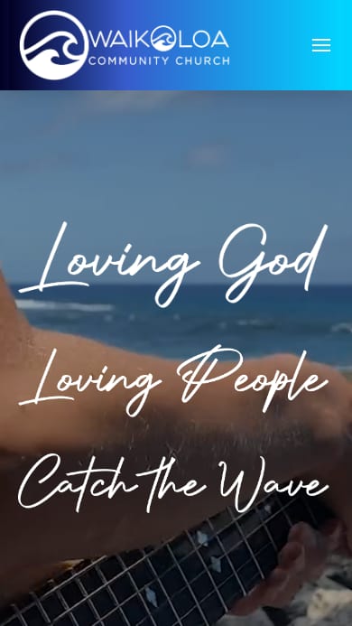Waikoloa Community Church mobile view