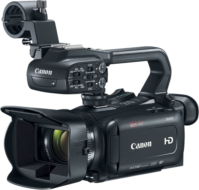 The XA11 is a professional camcorder style with solid video resolution