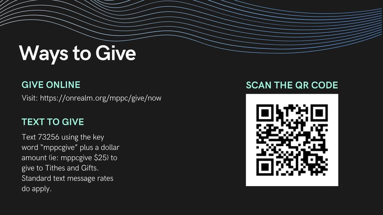 Sample QR Code from Mount Pleasant Presbyterian Church