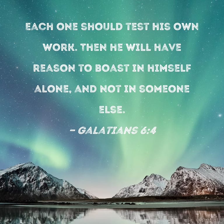 Galatians 6:4