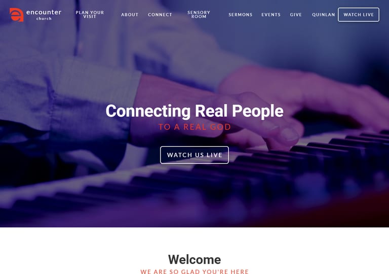 Encounter Church website screenshot
