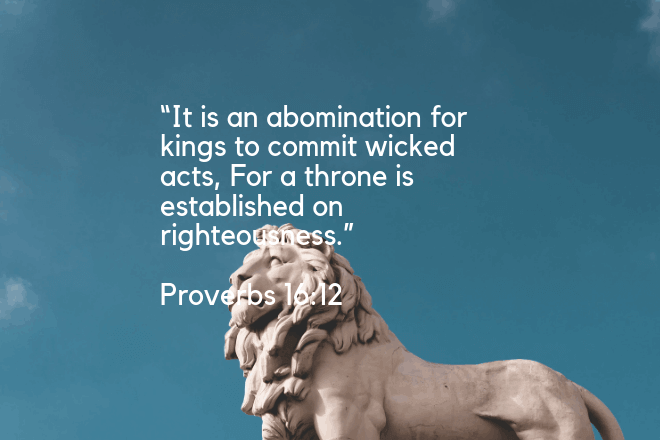 Proverbs 16:12