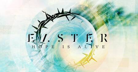 Easter sermon graphic about hope and the joy of the resurrection