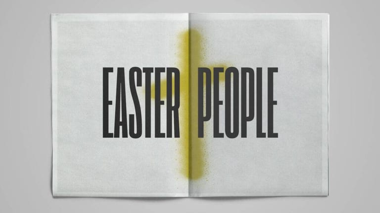 Easter sermon graphic about the church being on mission after the resurrection