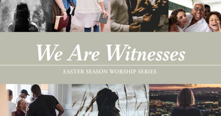 Easter sermon series graphic about being witnesses of the resurrection