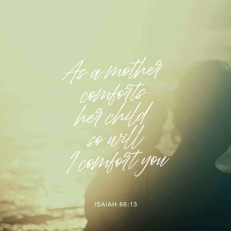 Isaiah 66:13 scripture graphic for a Mother's Day sermon on God's comfort