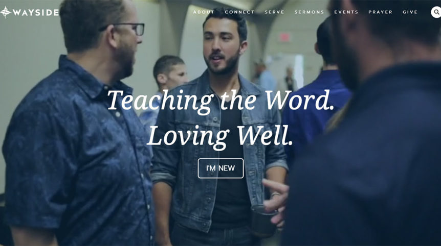 wayside church website redesign
